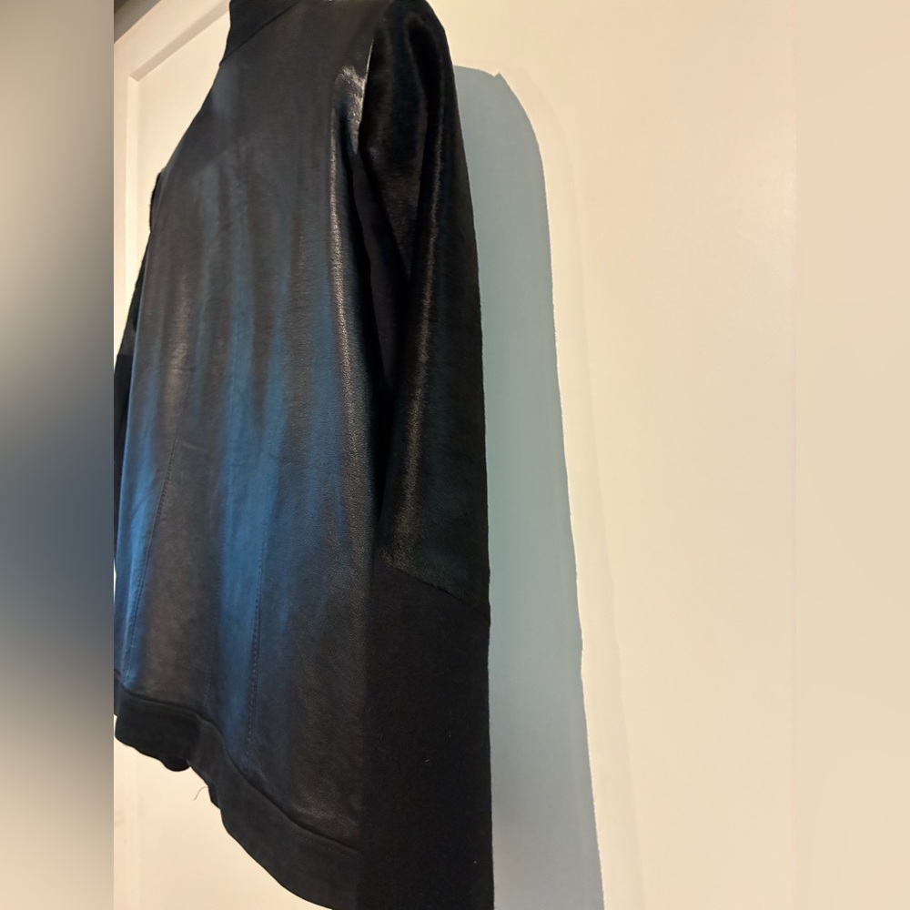 Helmut Lang Petite Black Patchwork Leather Jacket - image 5